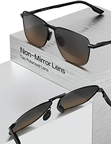 LNXPRO™ Polarized Aviator Sunglasses | Men's UV400 Retro Rectangular Pilot Shades