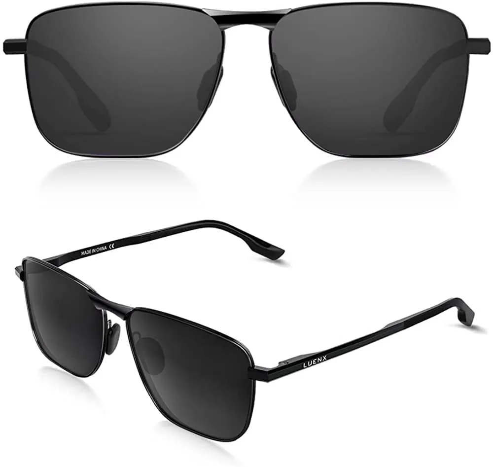 LNXPRO™ Polarized Aviator Sunglasses | Men's UV400 Retro Rectangular Pilot Shades