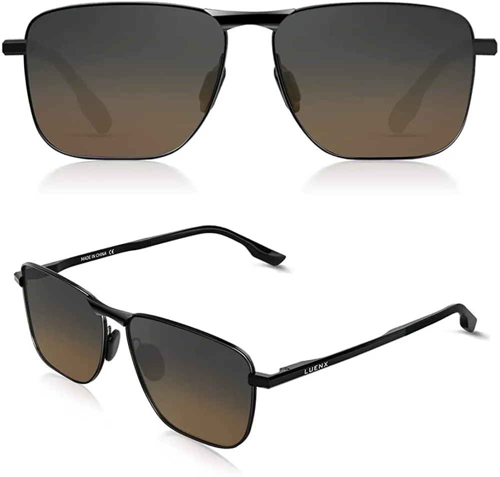 LNXPRO™ Polarized Aviator Sunglasses | Men's UV400 Retro Rectangular Pilot Shades