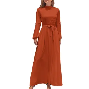 Long Sleeve High Neck Long Dress Long dress