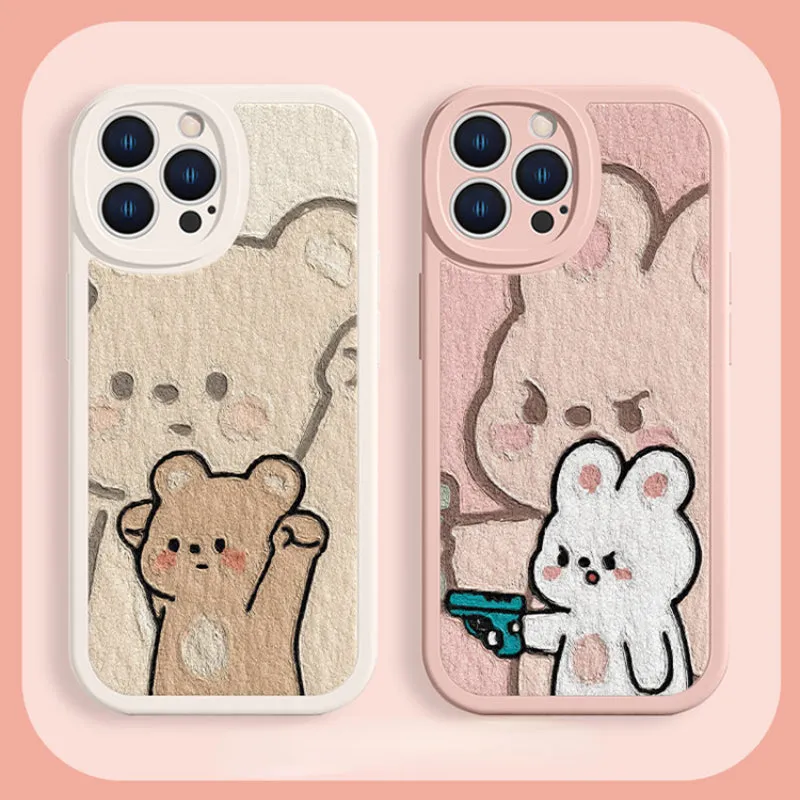 Lovely Cute Yawn Cat Gemstone Phone Case