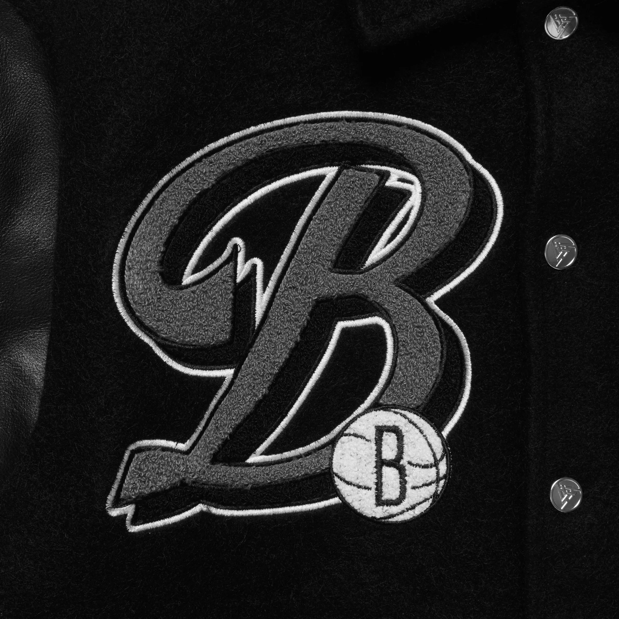 NBA BROOKLYN NETS VARSITY JACKET (BLACK)