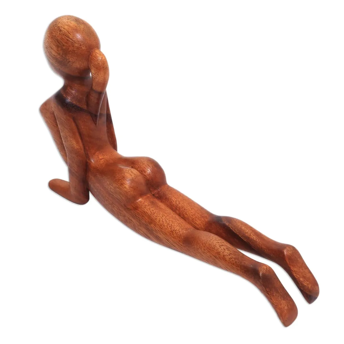 Novica Cobra Yoga Pose Wood Statuette