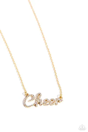 Paparazzi Cheer Squad Gold Necklace & Earring Set