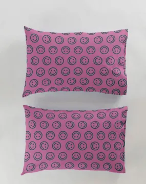 PILLOW CASE SET OF 2 - RASPBERRY HAPPY