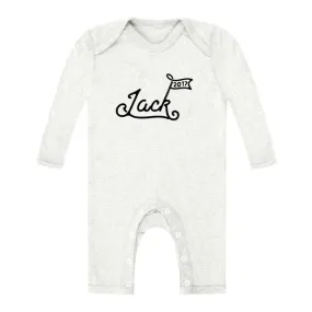 Retro Flag Personalised Baby Romper