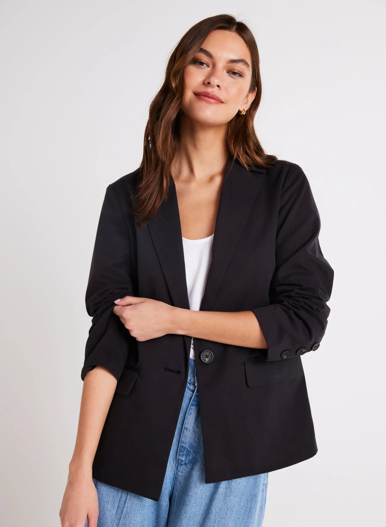 Single Breasted Blazer - Black