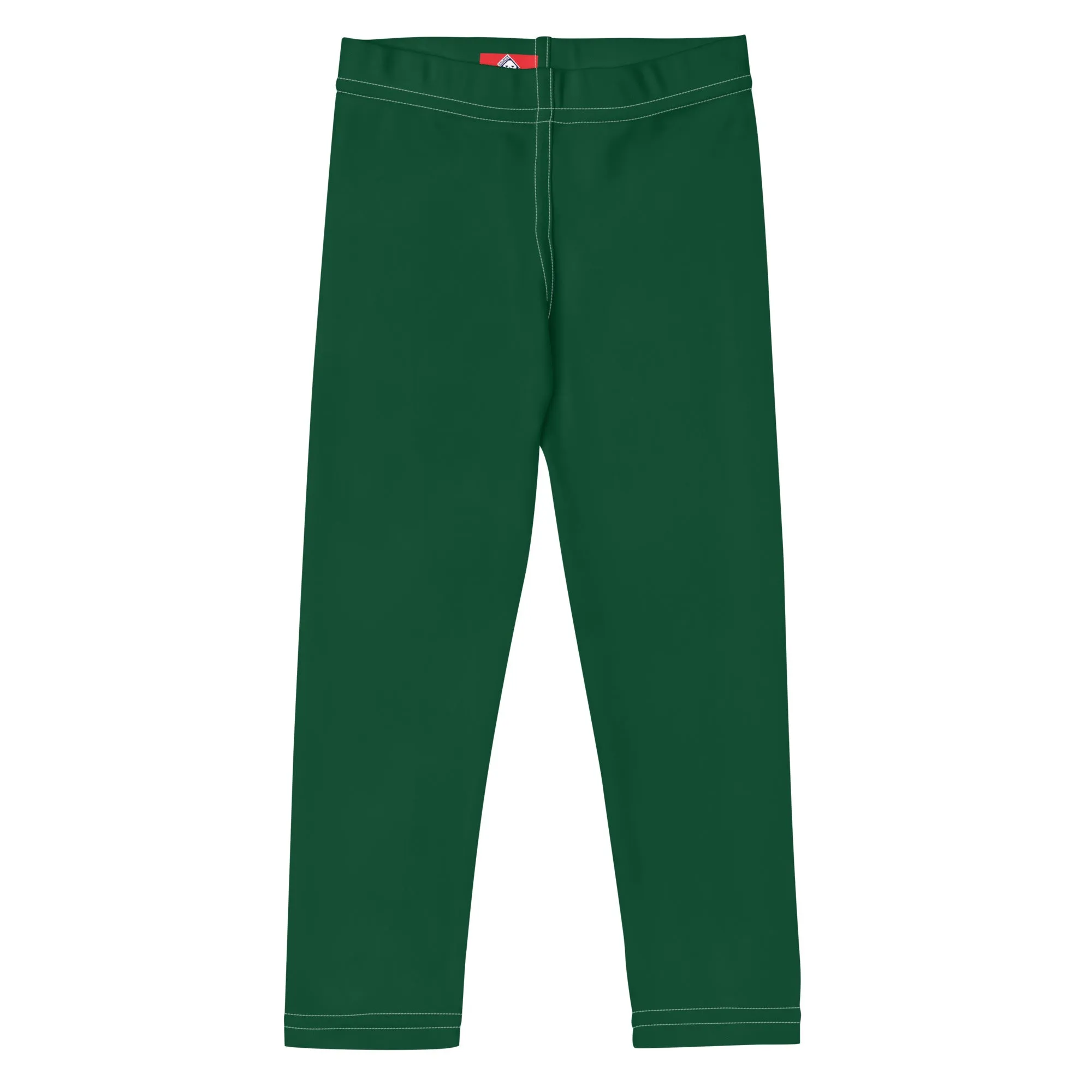 Sporty Staples: Boys' Solid Color Workout Leggings - Sherwood Forest