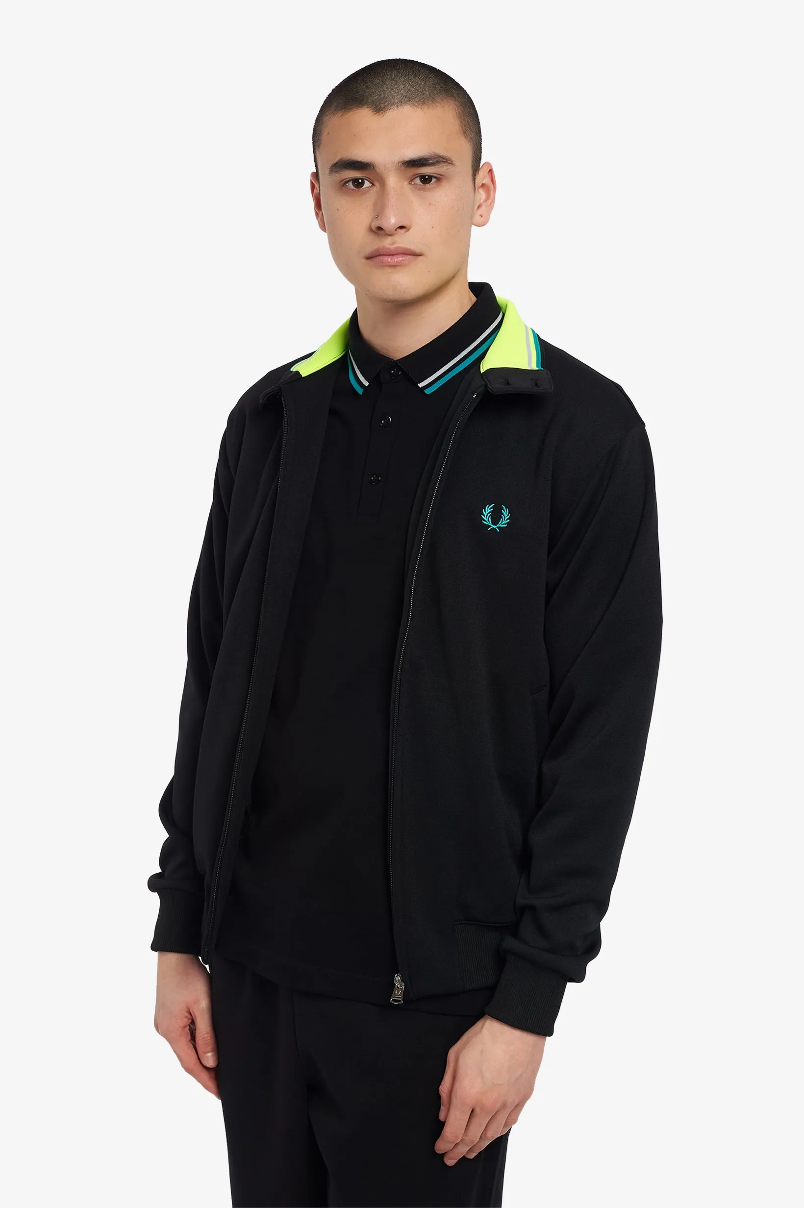 STAND COLLAR NECK TRACK JACKET