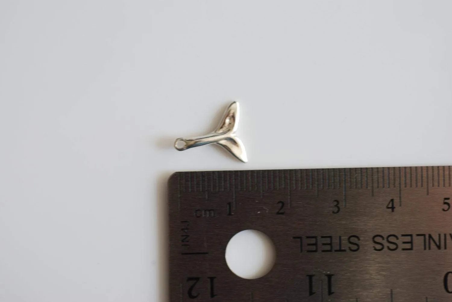 Sterling Sterling Wholesale Dolphin Fish Whale Tail- 925 sterling silver Dolphin Fin Tail Charm, Sterling Silver Fish Tail Charm Pendant, Fin, 106