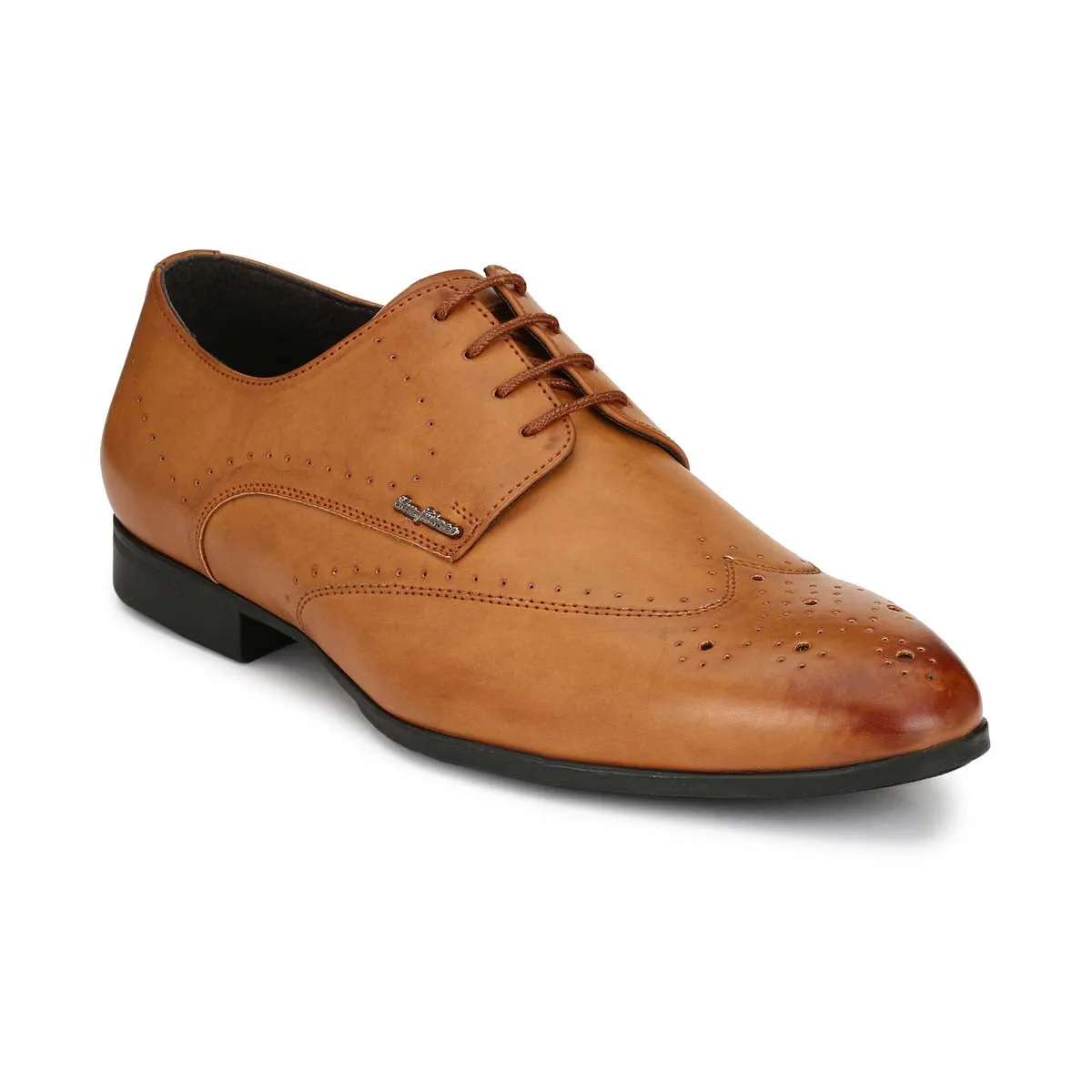 Tan Semi-Brogue Lace-ups