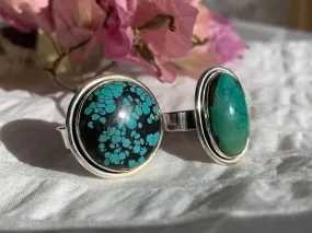 Tibetan Turquoise Brea Ring - Round/Oval (US 7.5 & 8.5)