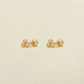 Trinity Bead Stud Earrings