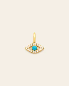 Turquoise Evil Eye Pendant - Gold Vermeil