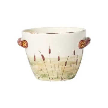 Vietri Wildlife Deer Handled Deep Serving  Bowl