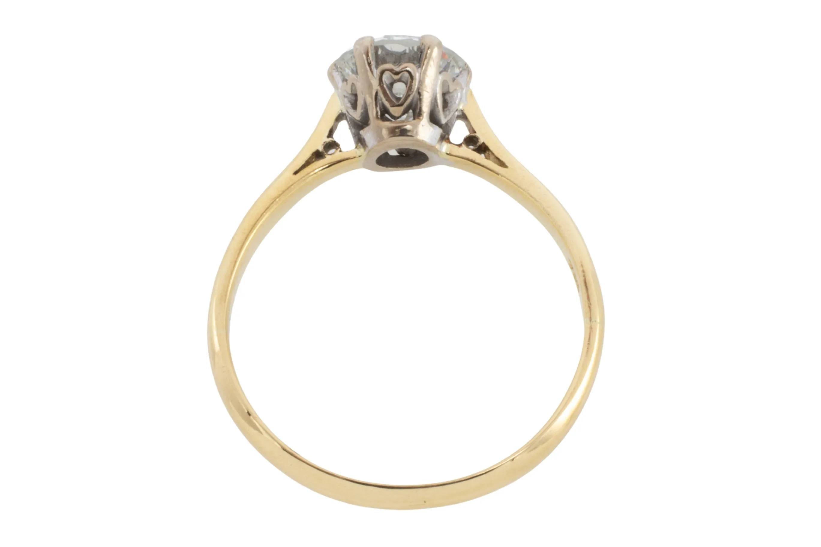 Vintage brilliant cut diamond solitaire ring