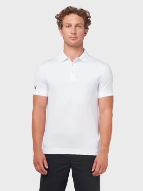 X Series Solid Ribbed Polo In Bright White