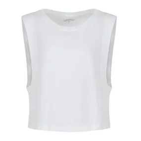 Year Of Ours Flow Cropped Muscle Tank - White