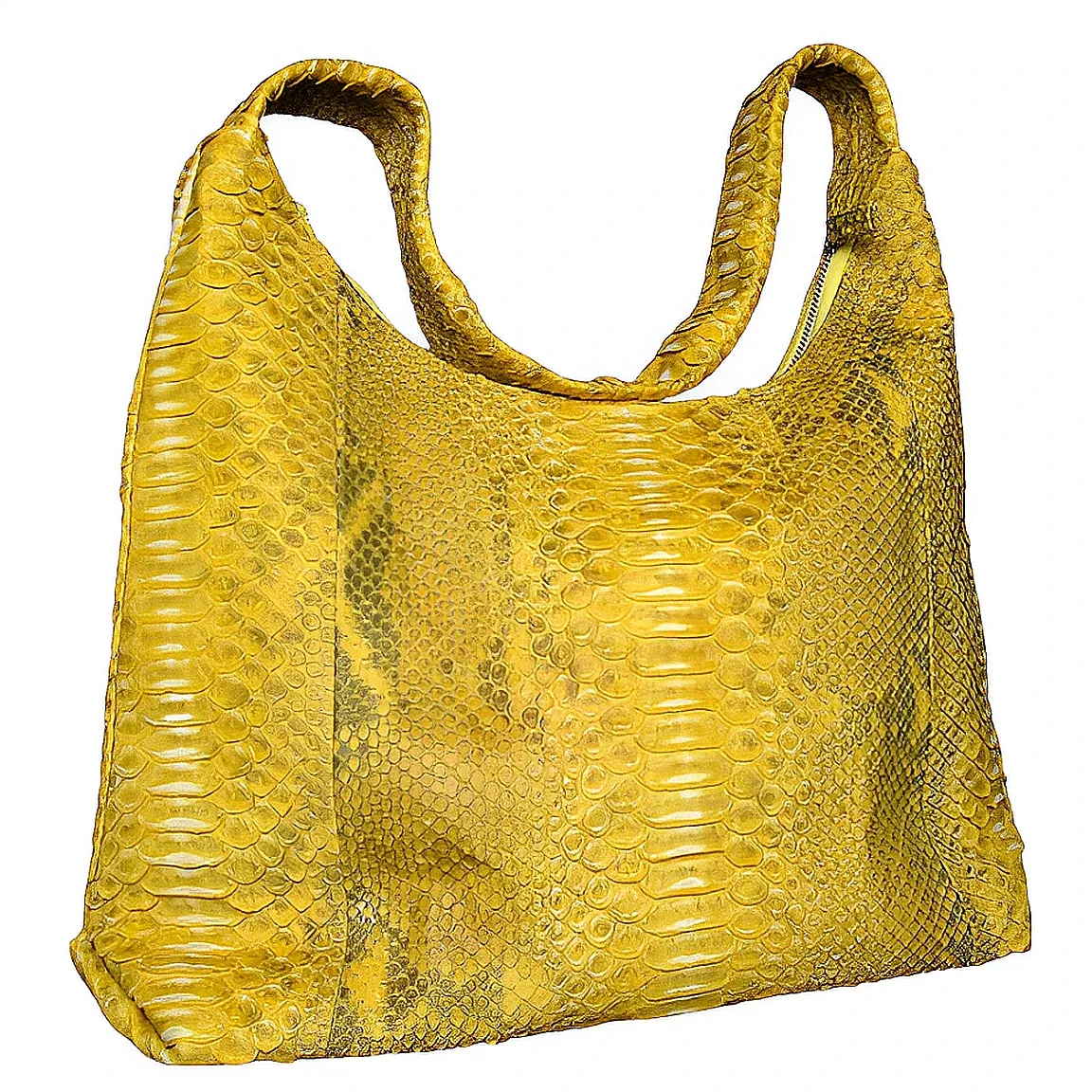 Yellow and Grey Jumbo Shoulder Bag