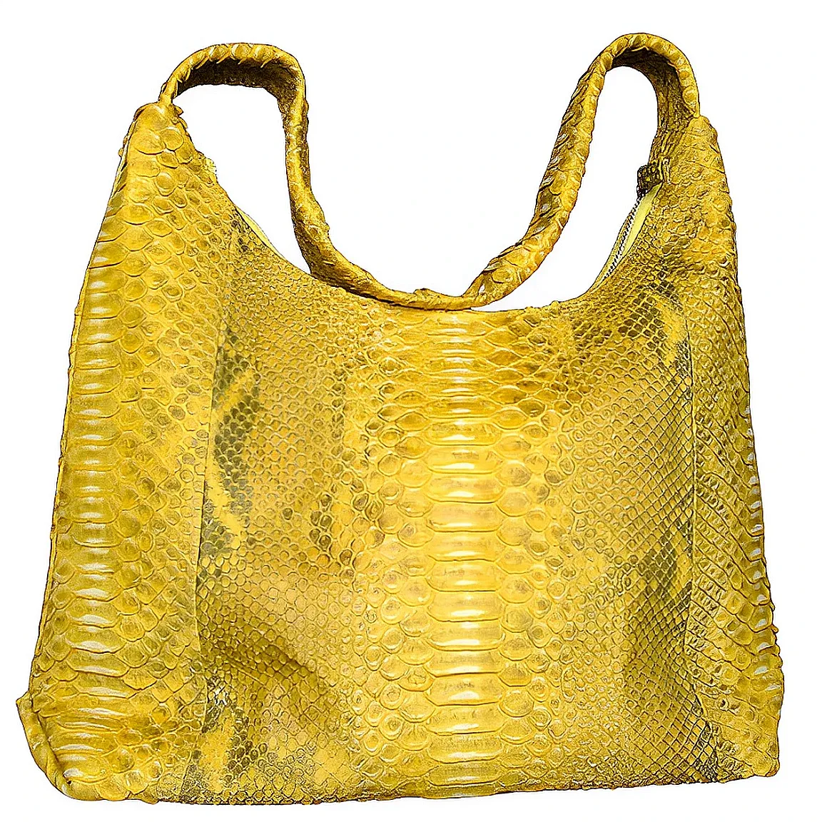 Yellow and Grey Jumbo Shoulder Bag