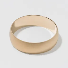 Yellow Gold Classic Wedding Band - Matte 6mm